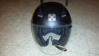 Sparx open face helmet, black, small, $30 1
