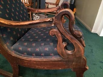 Rocking chair, table, lamp 1