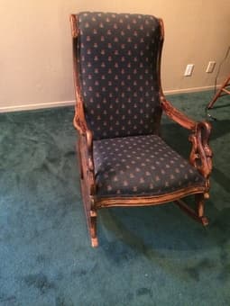 Rocking chair, table, lamp 2