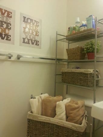 bathroom cabinet & baskets 1