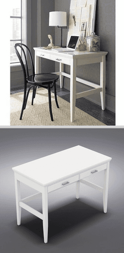 Crate & Barrel Paterson White Desk $249 --> $85 1