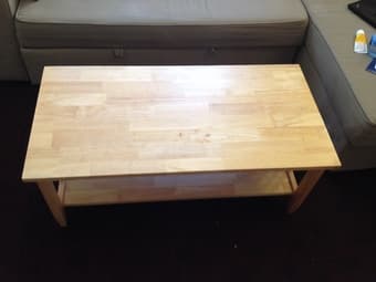 Light wood coffe table - $40 1