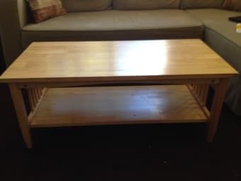 Light wood coffe table - $40 2