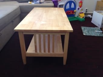 Light wood coffe table - $40 3