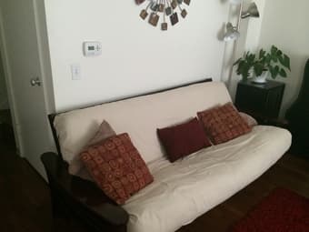 Moving Sale! (Futon, Kitchen Cart, Lamps, Rugs, Plants, Chair, etc.) 1