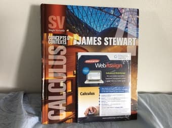 Math 19 textbook Calculus concepts &contexts by James Stewart $100 1