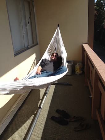 Woven Hammock and Frame $75 (discount to $65 if you pick up) 2