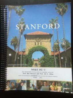 MS&E 352 reader "2012 Manuscript: Foundations of D.A.", Ron Howard 1