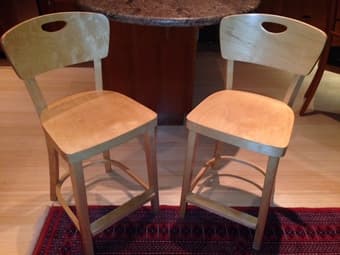 Beech/Pine Bar Stools-Natural Finish - $25 each (woodside) 2