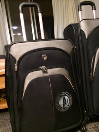 mid-sized luggage / suitcase - $25 1
