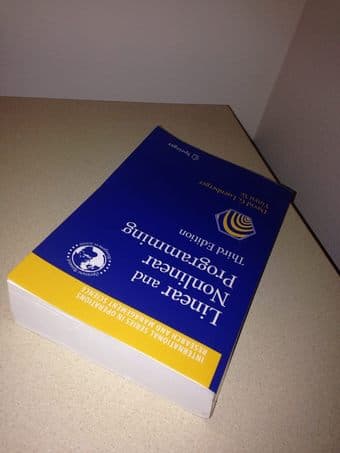 MS&E 211 Linear and Non-Linear Programming book for sale 1