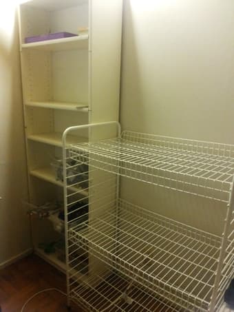book case $10, metal shelve,$10 1
