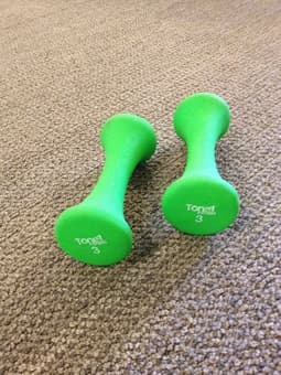 Pair of 3-lb weights $10 1