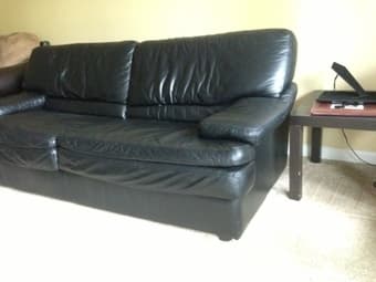 Leather sofa (black) $180 2
