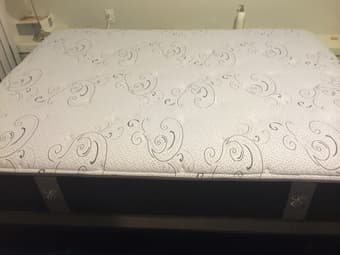 Englander queen size mattress + box spring + frame = $450 2