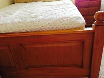 Wood Framed Queen Bed wi/Matress+Box Spring $350 2