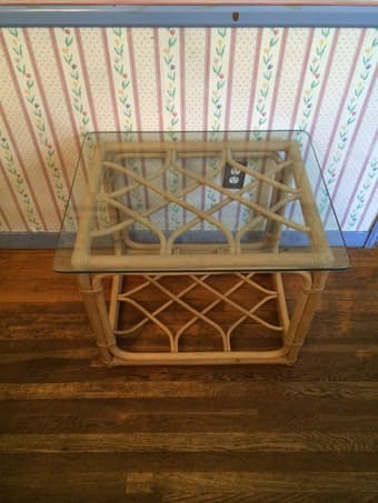 Wicker/Glass Table Set - $120 - Great Deal! 2