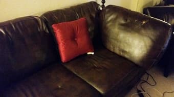 Beautiful Leather Sofa : Moving, must go! - $120 (los altos) 3
