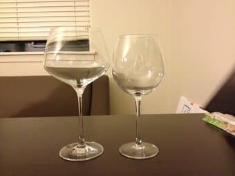 2 wine glasses for $8 1