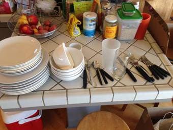 plates, bowls, silverware - $15 OBO 1