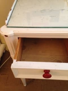 white solid wood desk and shelf unit $100 2