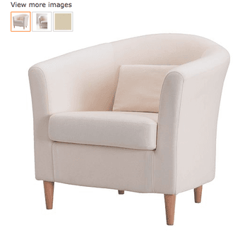 IKEA White Chairs (2) + Blue Covers (2) 3
