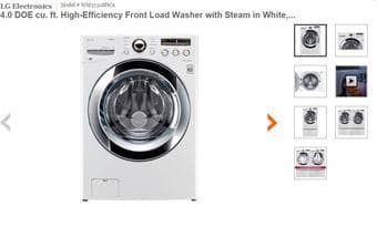 LG Front Load Washer with Steam - $580 (Like New Condition!) 1