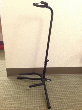 On Stage Guitar Stand with Velveteen Padding and Security Strap, $6 2