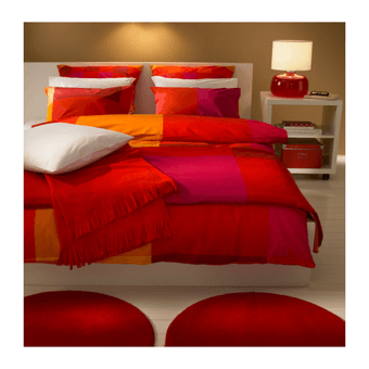 New Ikea duvet cover and pillowcases red full/queen, $20 3