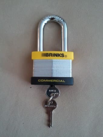 Brinks Extra-Large Commercial Padlock with Two Keys $5 1