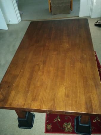 solid wood Table with adjustable height, $20 1