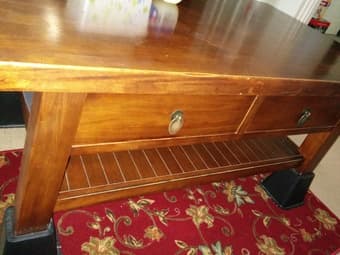 solid wood Table with adjustable height, $20 2