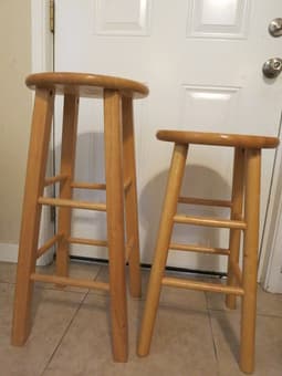 Two bar stools - 2 for $15, 1 for $10 1