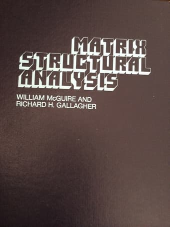 Matrix structural analysis (for structural engineering students) 1