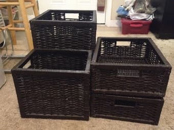 Set of four wicker baskets for sale - $20 1