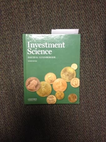 Investment Science, Luenberger, Second Ed, $80 1