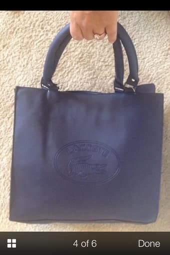 New Lacoste Shoulder Purse- Dark Blue-medium size $40 real price is $9 2