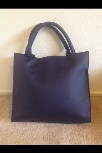 New Lacoste Shoulder Purse- Dark Blue-medium size $40 real price is $9 3