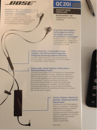 Bose QC20i Noise Cancelling Headphones - $275 2