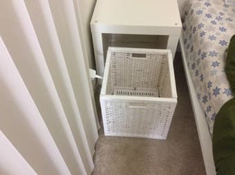 Queen Bed Frame and pillows for $70 side table for $20- Sunnyvale 3