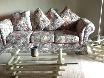 Living room sofa, coffee and side tables 1