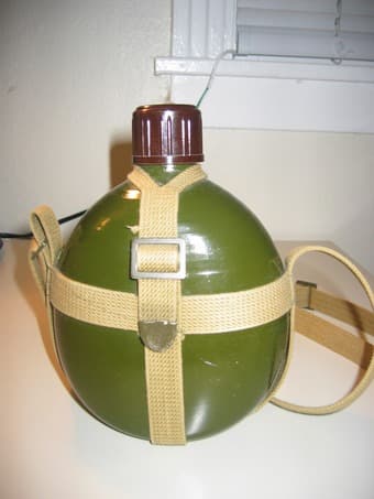 Military aluminum kettle and canvas bag 1