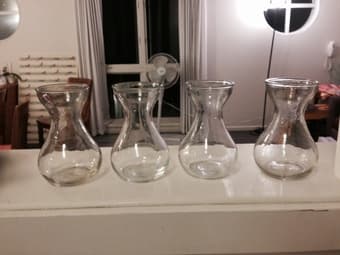 Four matching small vases 1