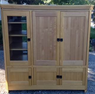 BIRCH WOOD ENTERTAINMENT CENTER 1