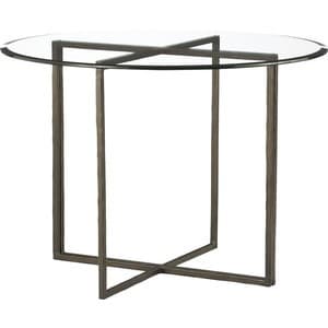 Crate and Barrel Everitt Round Glass top 42" Dining Table $300 ono 3