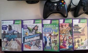 Xbox 360 4GB Console with Kinect ( + 5 games) $160 2