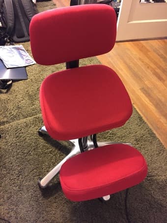 Kneeling chair(Jobri Red Jazzy Chrome Deluxe Kneeling Chair) - $200 1