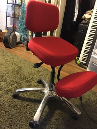 Kneeling chair(Jobri Red Jazzy Chrome Deluxe Kneeling Chair) - $200 2