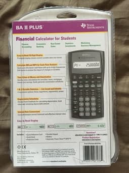 Financial calculator - Texas instruments BA 2 Plus - $15 2