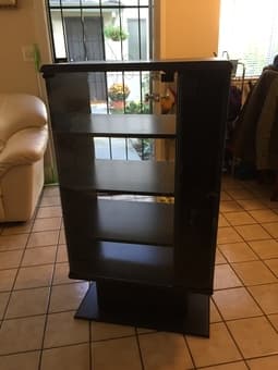 Black Tv Stand Entertainment Unit Storage 44.5 x 24.5 x 15.5 - $65 1